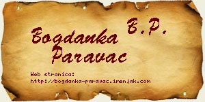 Bogdanka Paravac vizit kartica